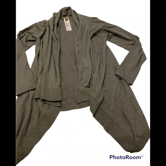 Tommy Bahama Gray Open Front Cardigan Sz M - Picture 2 of 4